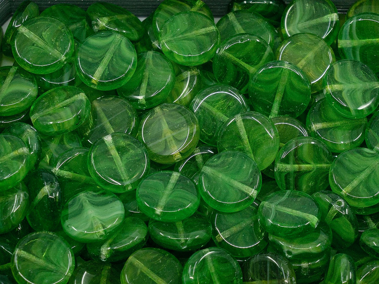 OUTLET Pressed Beads, mm, Glass, Czech Republic