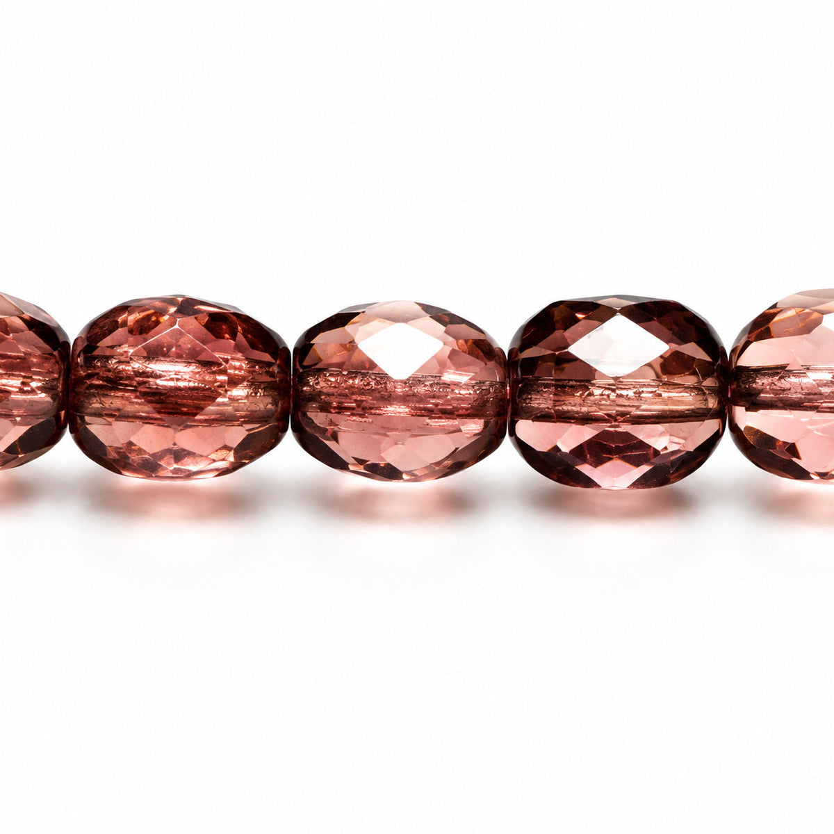 Wasp Special Cut Faceted Fire Polished Beads, Transparent Light Amethyst Platin (20030-13702), Glass, Czech Republic