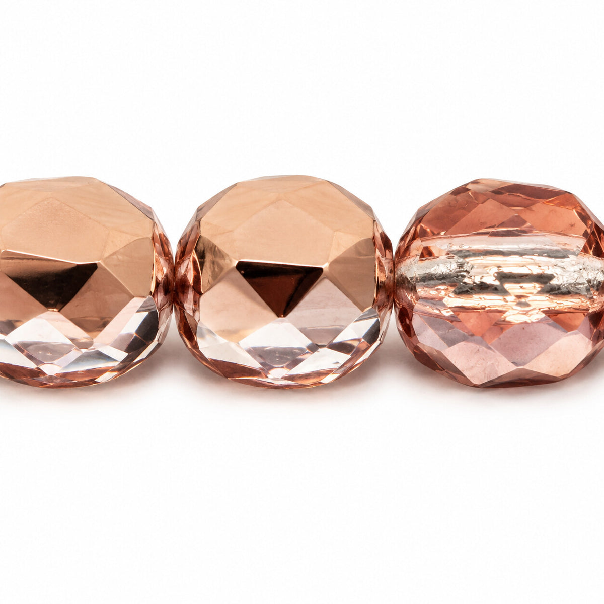 Faceted Special Cut Beads, Crystal Rose Gold Capri (00030-27101), Glass, Czech Republic