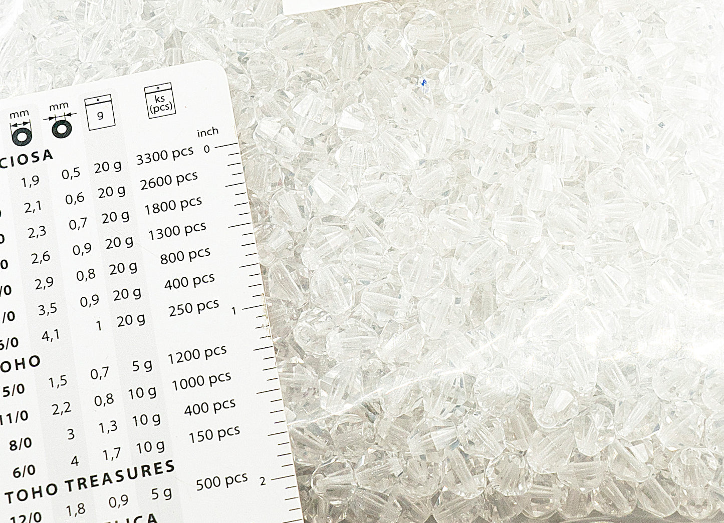 アウトレット 250g バイコーン ファセット ファイアポリッシュ ビーズ バイコーン、7 x 7 mm、クリスタル (00030-)、ガラス、チェコ共和国