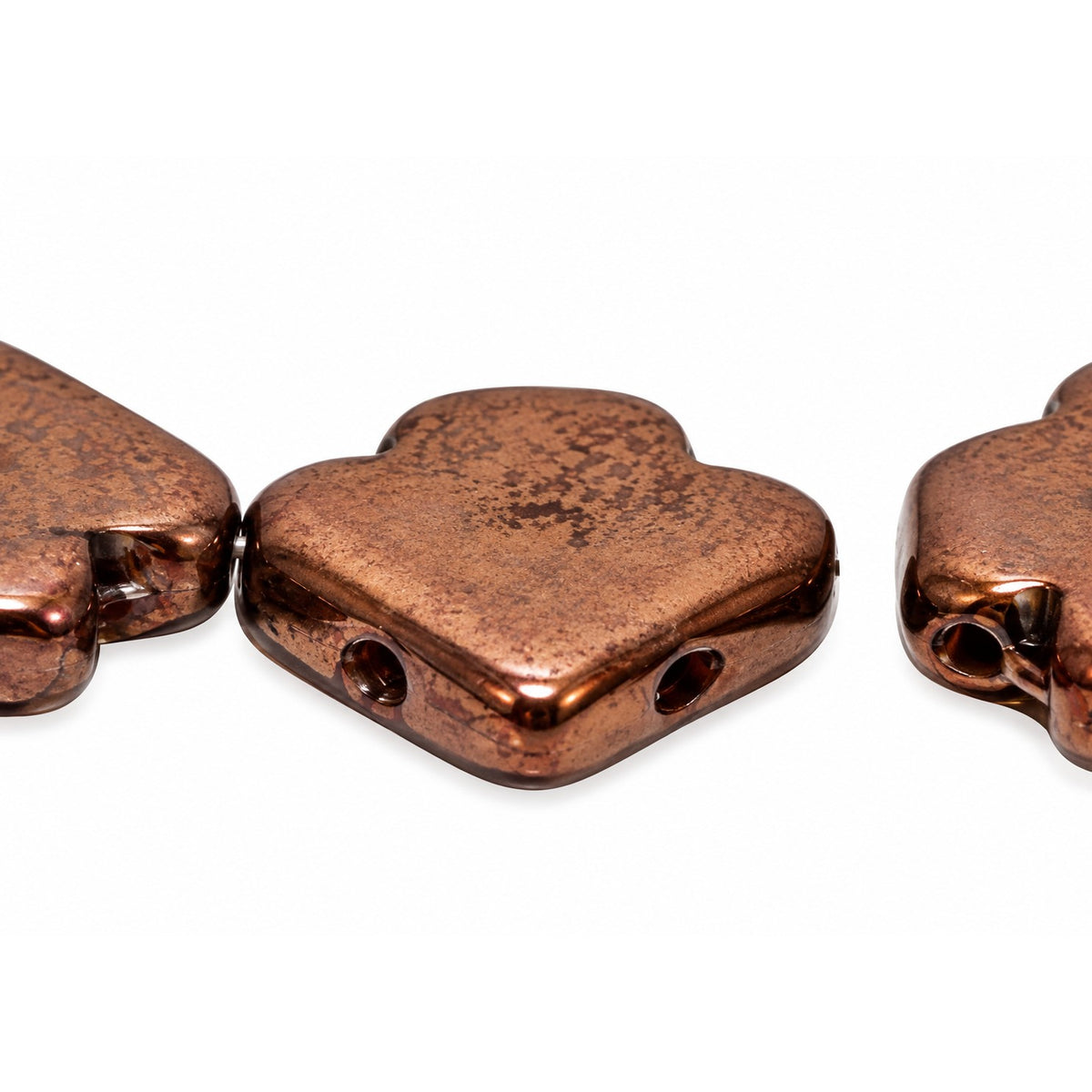 Arrow Beads - Hole From Side To Side, Black Bronze (23980-14415), Glass, Czech Republic