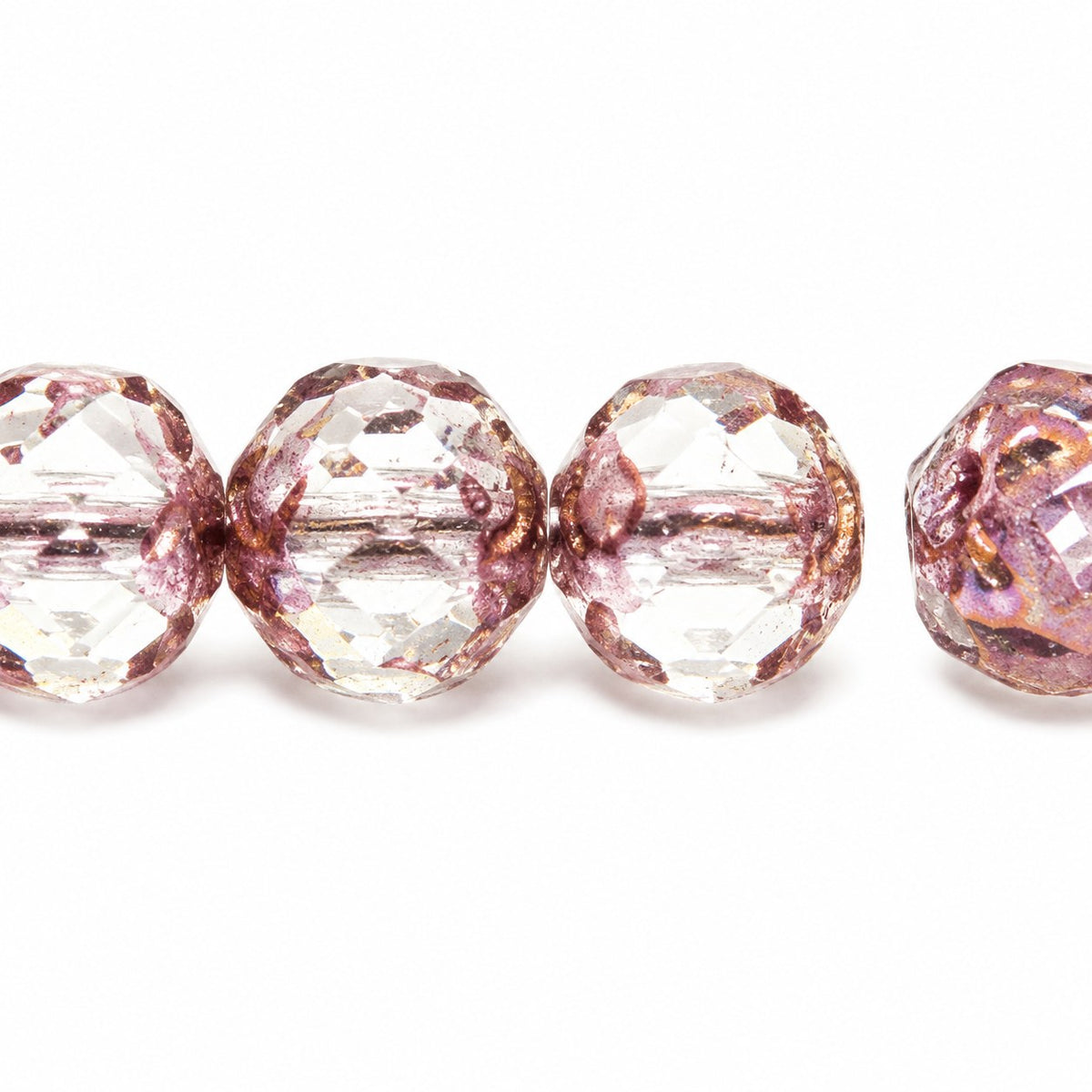 Faceted Fire Polished Beads Special Cut, Crystal Luster Violet Full Coated (00030-14496), Glass, Czech Republic