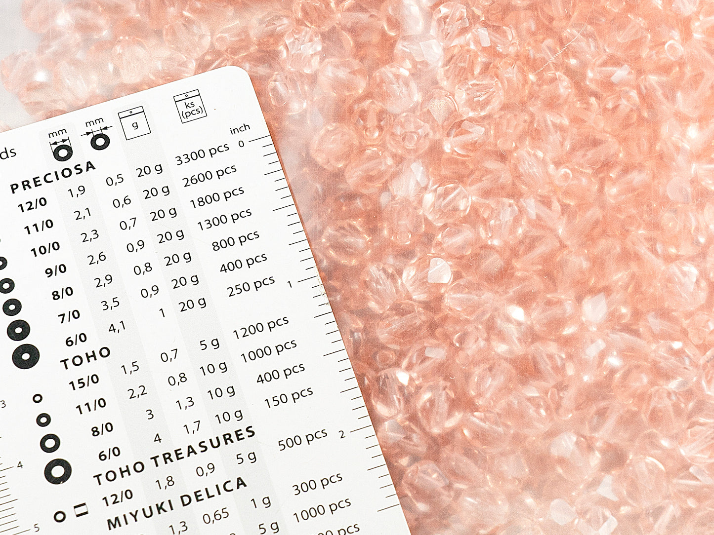 アウトレット 250g ラウンドファイアポリッシュファセットビーズ スペシャルカット 7 x 7 mm 透明ピンク (70100) ガラス チェコ共和国