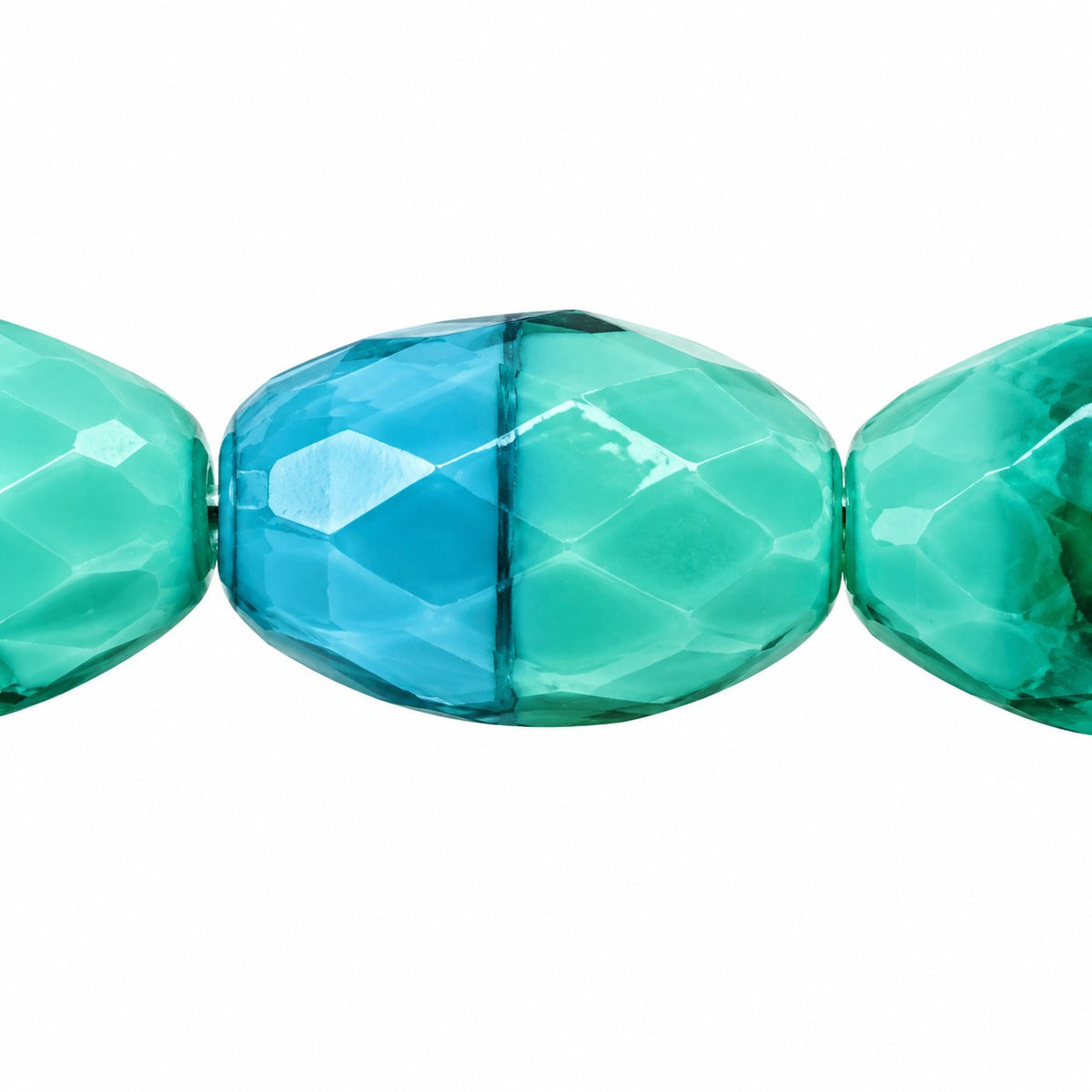 Oval Faceted Beads, Lg003 (lg003), Glass, Czech Republic