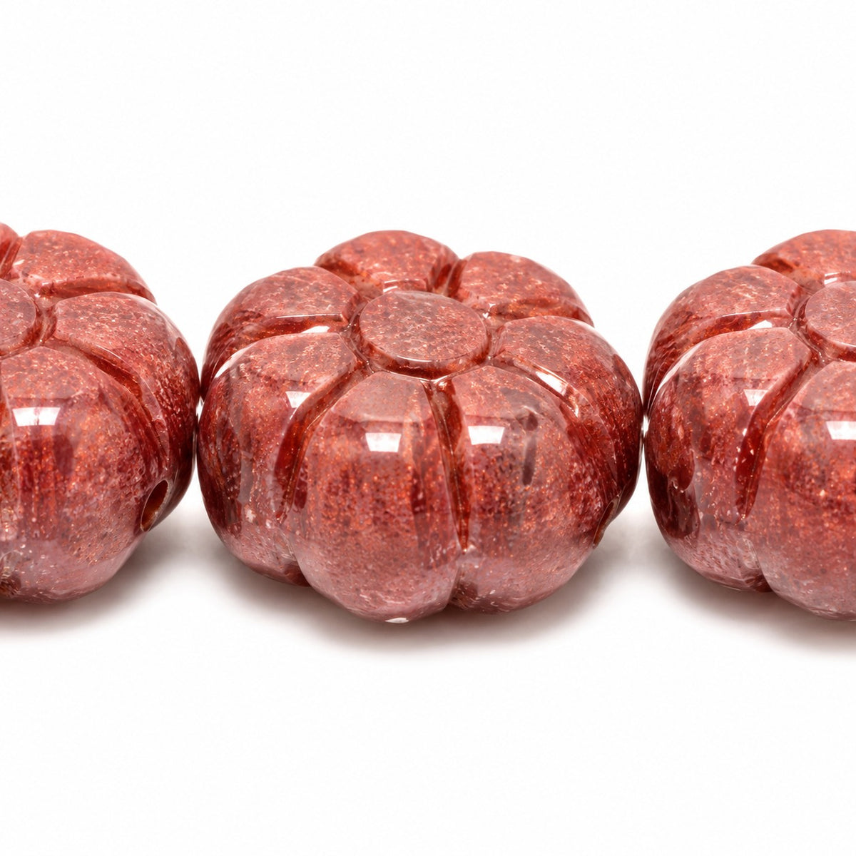 Flat Flower Beads, X1838 (x1838), Glass, Czech Republic