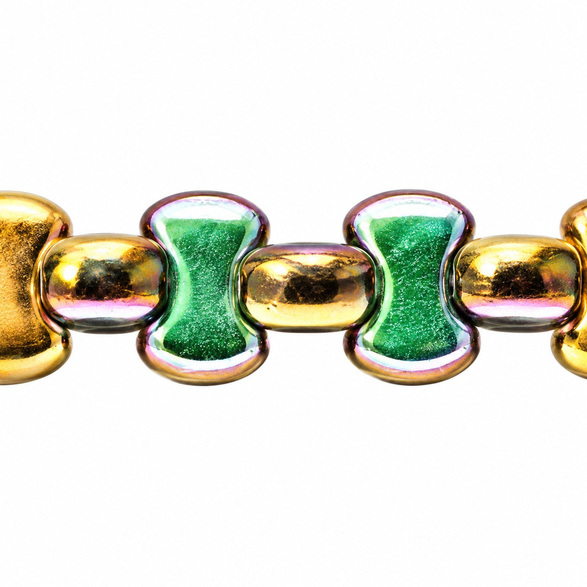 Shaped Pressed Beads, Chalk White 98557 (03000-98557), Glass, Czech Republic