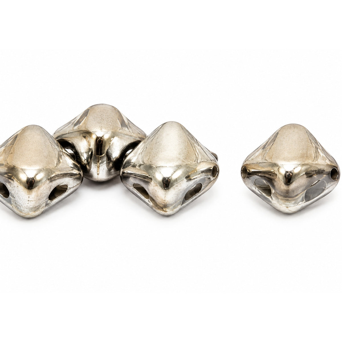 Silky 2-Hole Square Beads, Chalk White 27500 (03000-27500), Glass, Czech Republic
