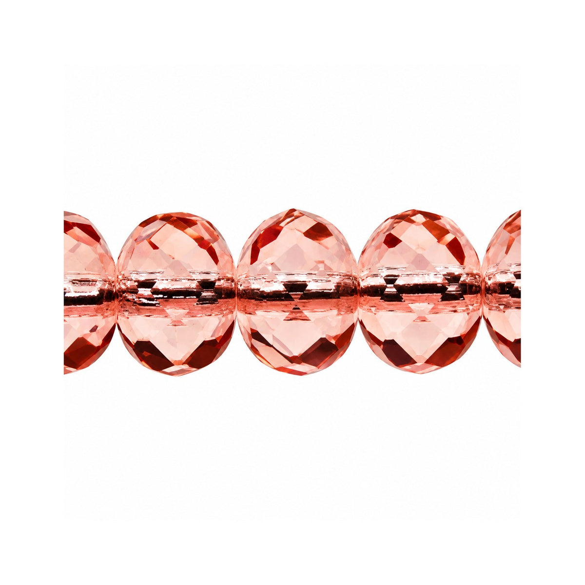 Special Cut Faceted Fire Polished Beads, Transparent Pink (70110), Glass, Czech Republic