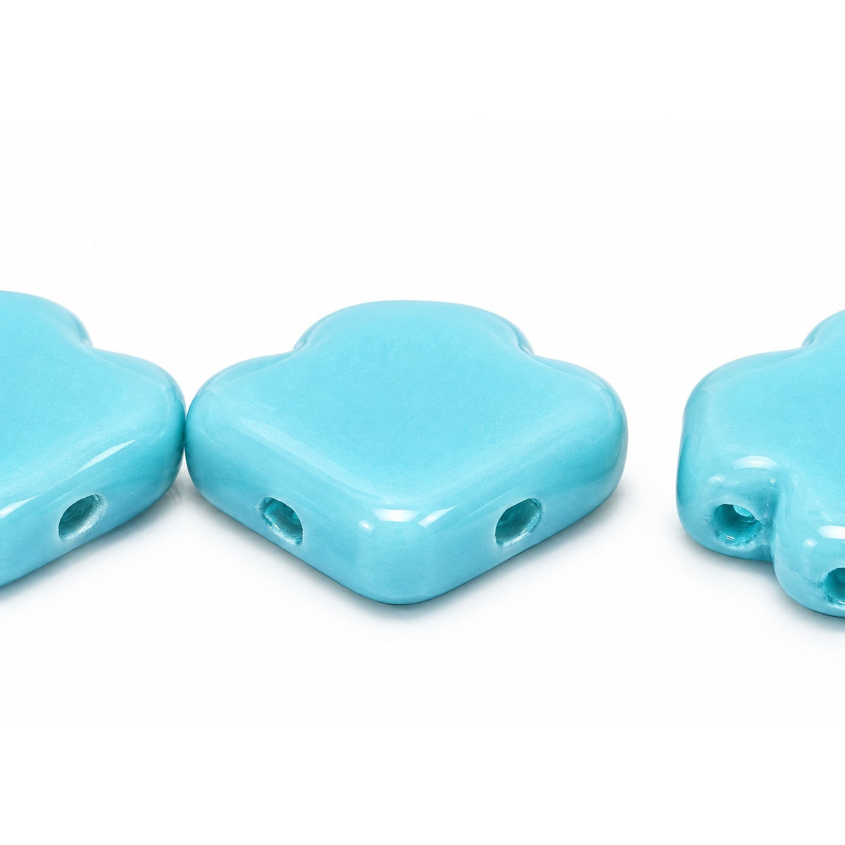Arrow Beads - Hole From Side To Side, Blue (63020), Glass, Czech Republic