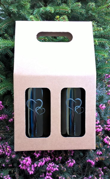 2 件套水杯,由回收的酒瓶和玻璃吸管制成,玻璃,捷克共和国