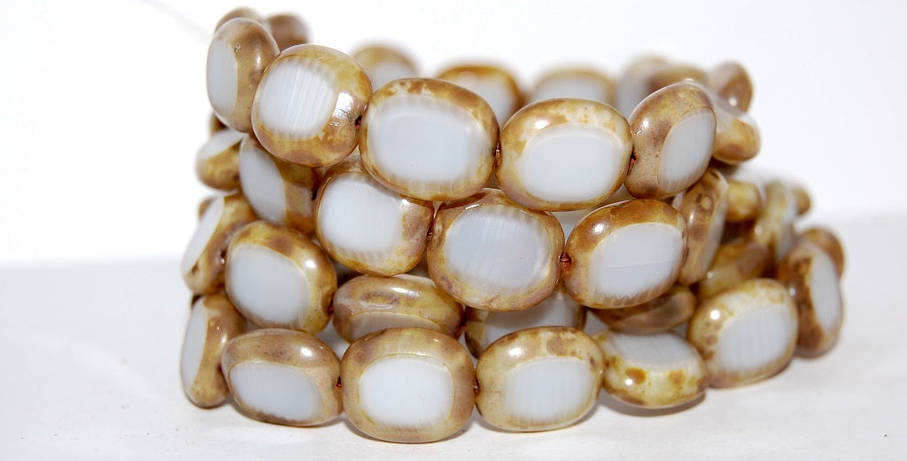 テーブルカットラウンドキャンディビーズ、46006 ピカソ(46006-43400)、ガラス、チェコ共和国