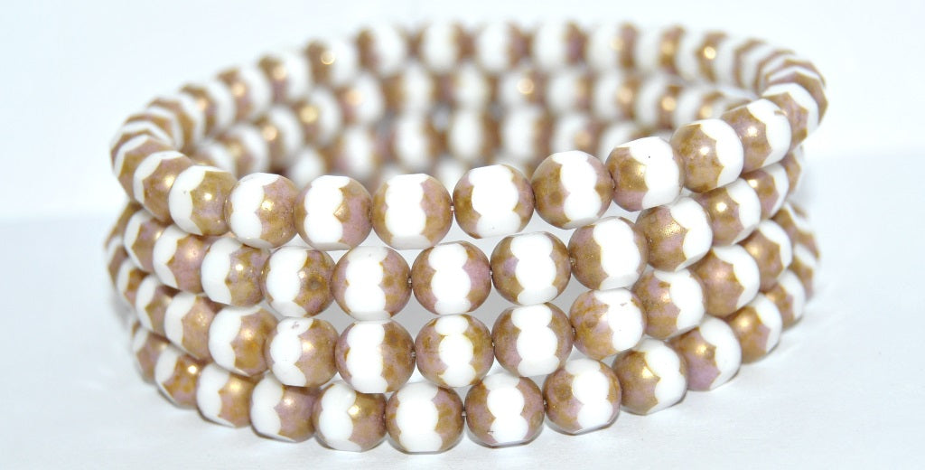 Special Cut Fire Polished Beads, White I (02010-I), Glass, Czech Republic