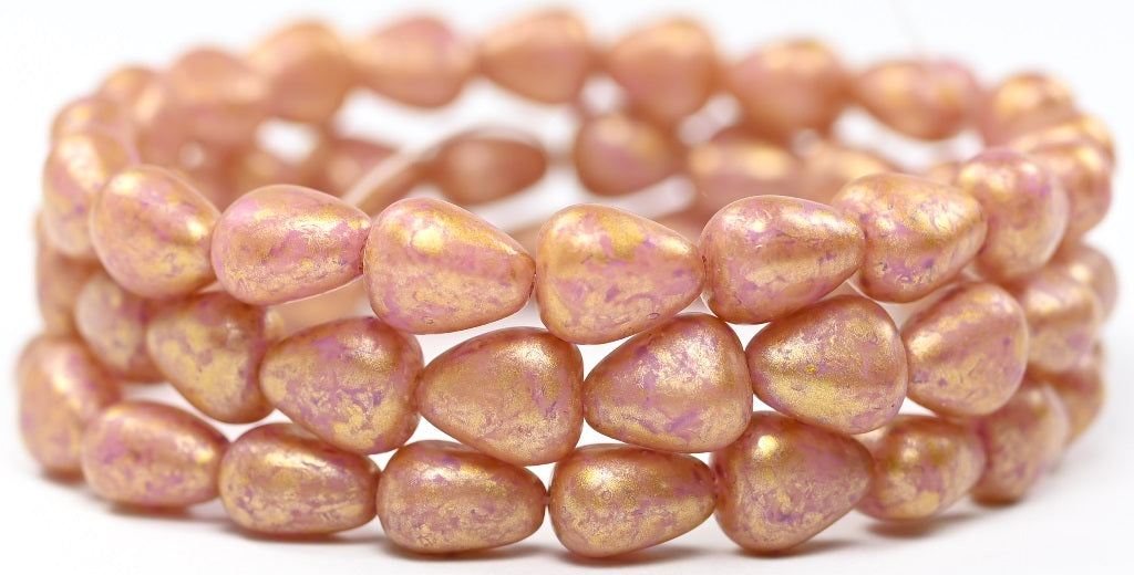 Shaped Pressed Glass Beads, White 86720 84306 (02010-86720-84306), Glass, Czech Republic