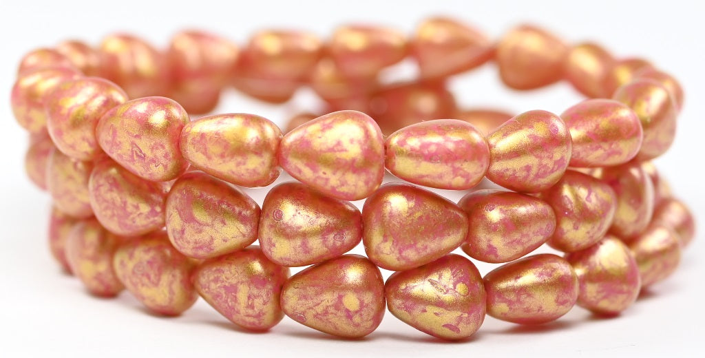 Shaped Pressed Glass Beads, White 86720 84305 (02010-86720-84305), Glass, Czech Republic