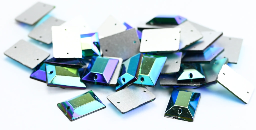 プレスビーズ、エメラルドABフォイル(EMERALD-AB-SIMILI)、ガラス、チェコ共和国