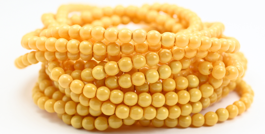 丸型プレスガラスビーズ Druck、ワックス(WAX)、ガラス、チェコ共和国