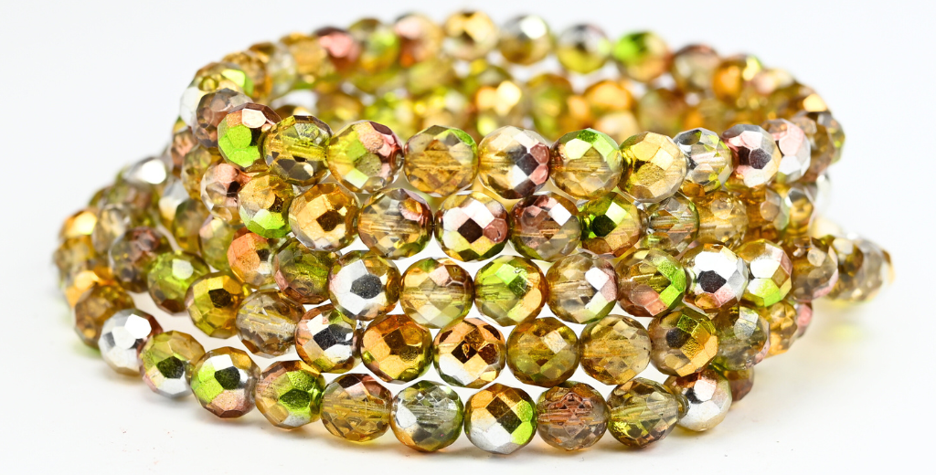 火抛光圆形刻面珠,543006 (543006),玻璃,捷克共和国