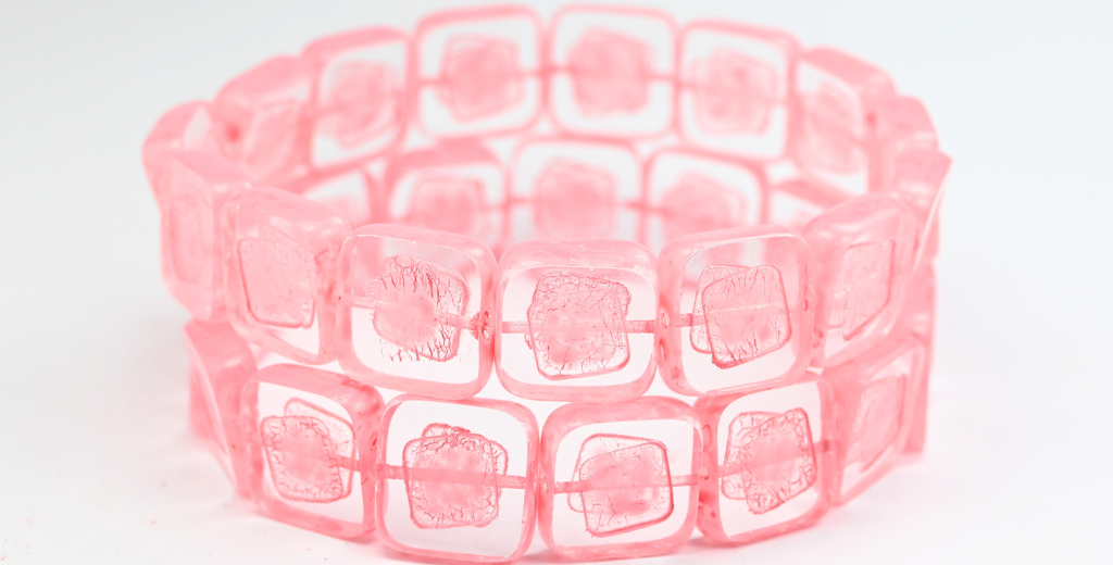 テーブルカットスクエアビーズ(ターンドスクエア付き)、クリスタル43608 Lava Glass(00030-43608-LAVA-GLASS)、ガラス、チェコ共和国