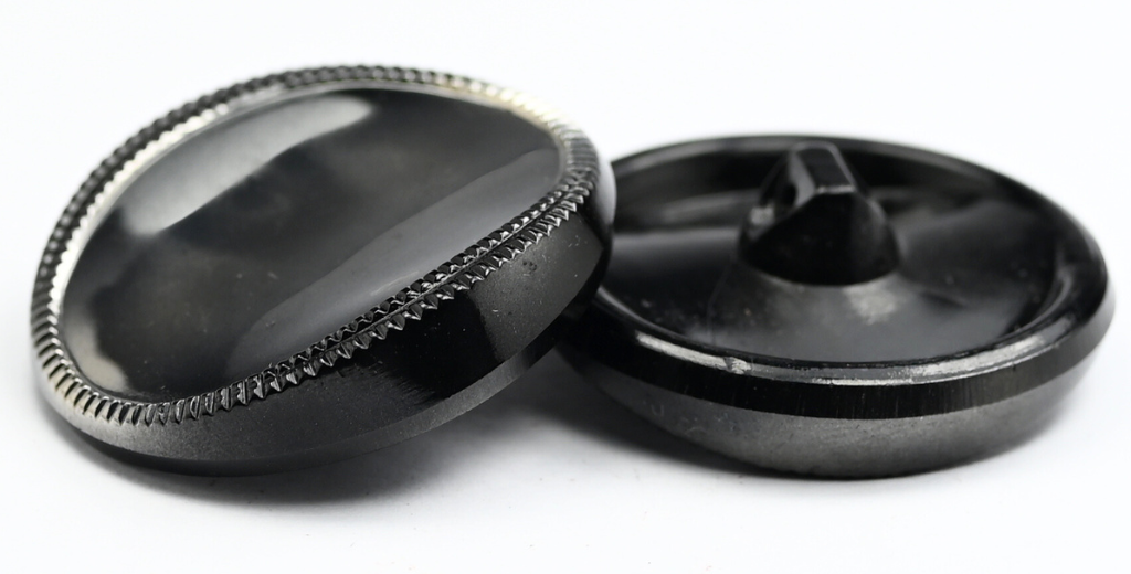 チェコガラス製ハンドメイドボタンノブ、ブラック(23980)、ガラス、チェコ共和国