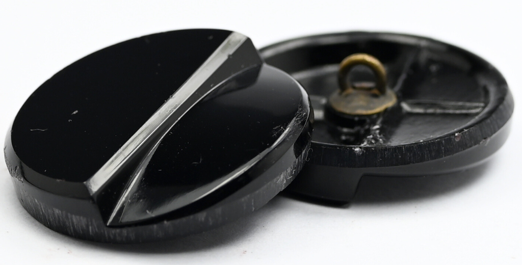 チェコガラス製ハンドメイドボタンノブ、ブラック(23980)、ガラス、チェコ共和国