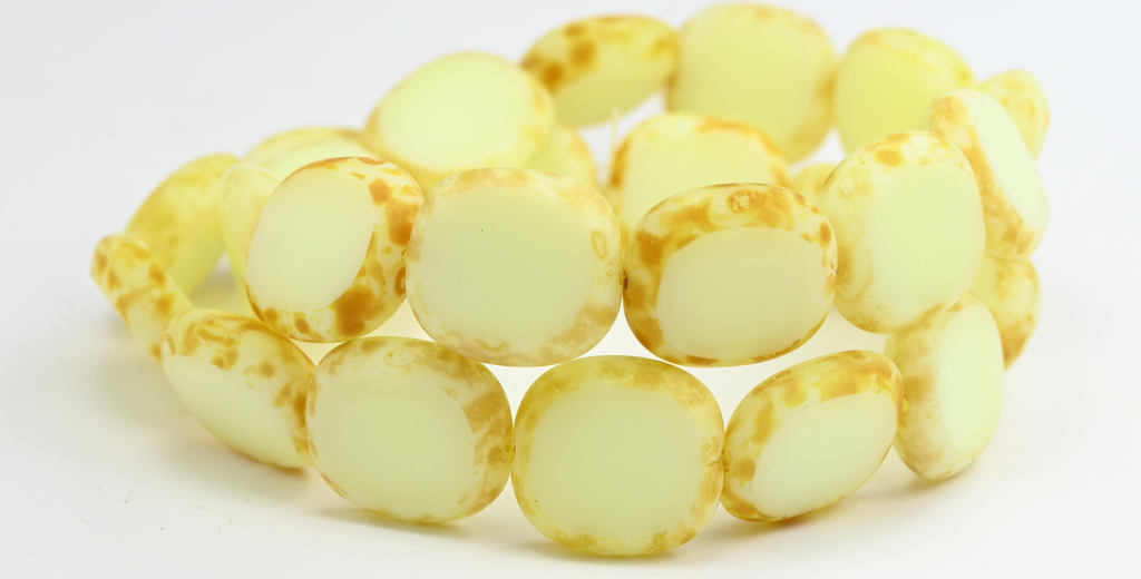 テーブルカットラウンドキャンディビーズ、84010 トラバーチン(84010-86800)、ガラス、チェコ共和国