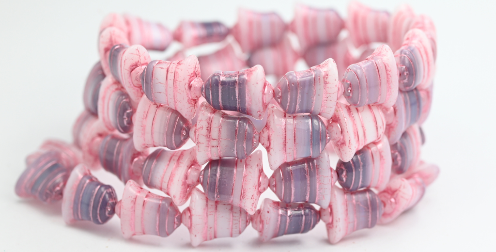 扁平铃珠,20102303 粉色内衬 (020102303-54321),玻璃,捷克共和国