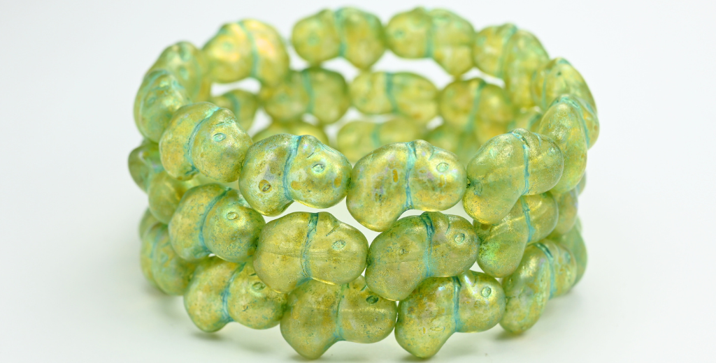 OUTLET 10克鸭子珠,17 x 14毫米,水晶AB浅粉桃色51302 (00030-AB-34305-51302),玻璃,捷克共和国