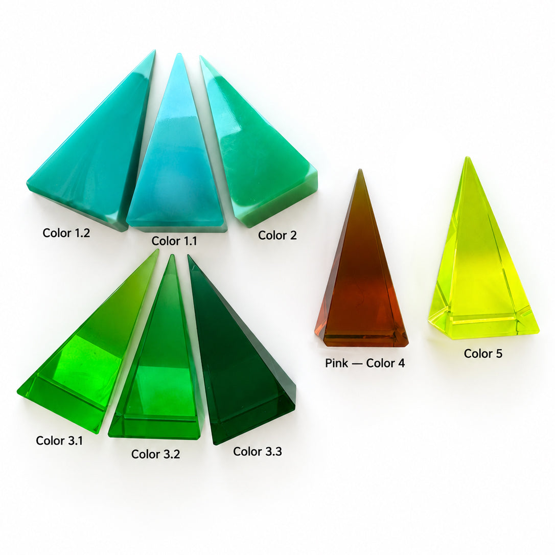 1 pc Uranium Polished Pyramid (high 70mm), Color 4 - Pink Brown, Glass, Czech Republic, OUTLET