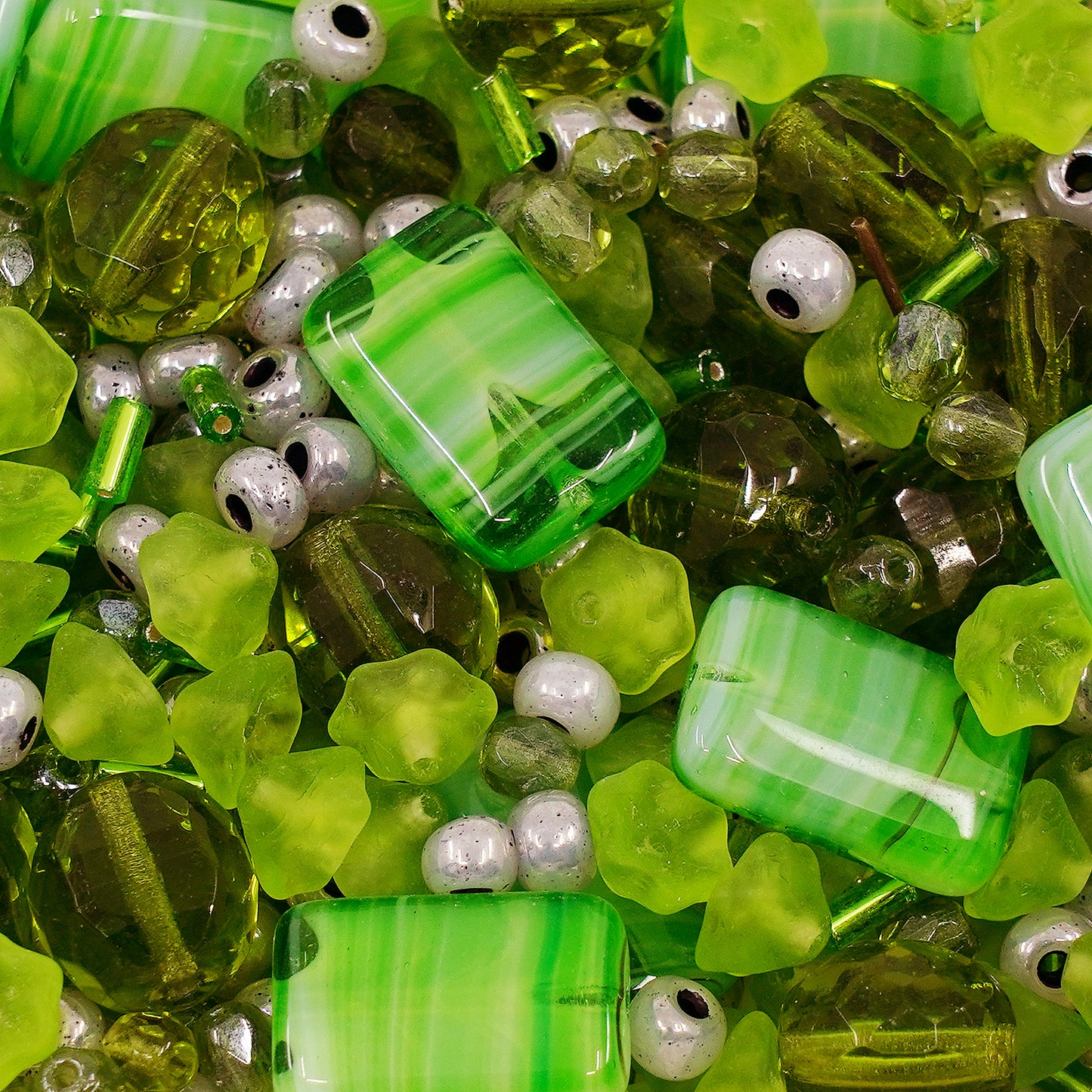 惊喜组合 - 捷克玻璃珠和出租车 - 复古和现代玻璃珠