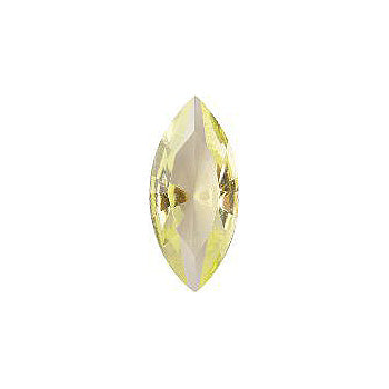 Navette Faceted Pointed Back (Doublets) Crystal Glass Stone, Yellow 3 Transparent (80100), Czech Republic