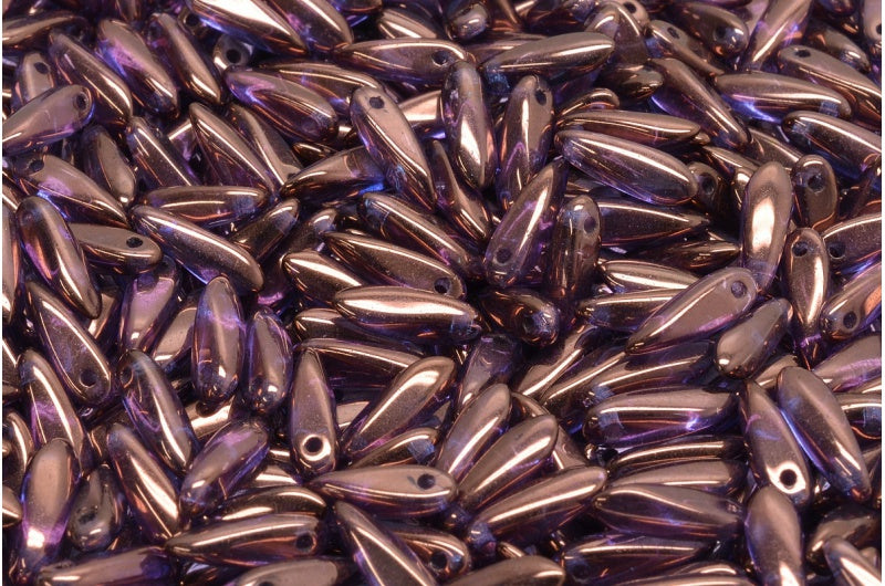 ダガービーズ、クリスタルパープル(00030-15726)、ガラス、チェコ共和国