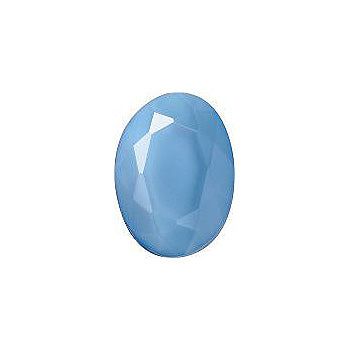 Oval Faceted Pointed Back (Doublets) Crystal Glass Stone, Turquoise 3 Pearl Colours (06400), Czech Republic