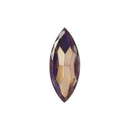 Navette Faceted Pointed Back (Doublets) Crystal Glass Stone, Violet 8 Mexico Opals (Mex-20-Al), Czech Republic
