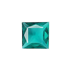 Square Faceted Pointed Back (Doublets) Crystal Glass Stone, Green 2 Transparent (50720), Czech Republic