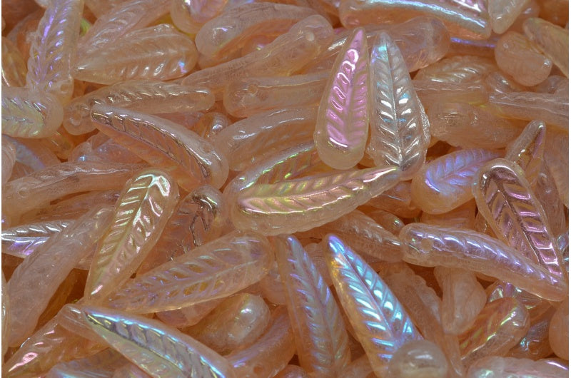 Bird Feather Beads, Crystal 98531 (00030-98531), Glass, Czech Republic