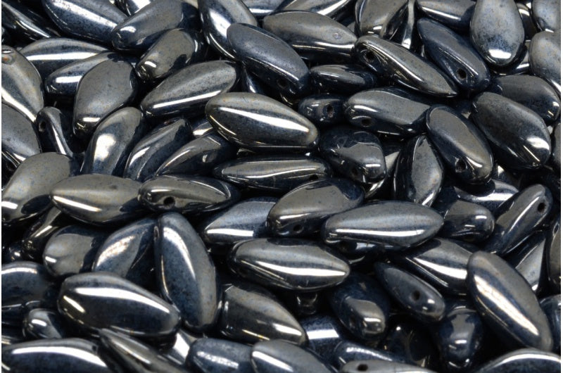 匕首珠,黑色赤铁矿 (23980-14400),玻璃,捷克共和国