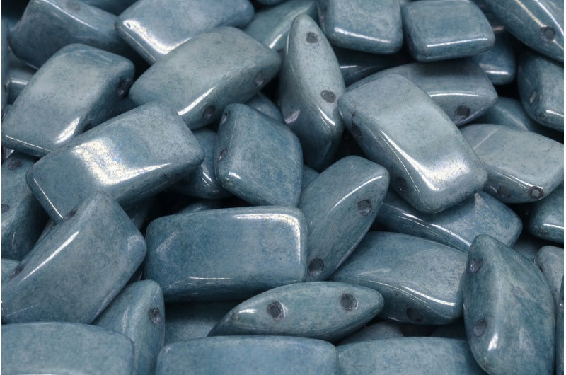 Carrier Beads,白色光泽蓝色全涂层 (02010-14464),玻璃,捷克共和国