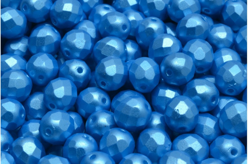 ファセット加工ビーズ ラウンド ホワイト 25020 (02010-25020)、ボヘミアクリスタルガラス、チェコ共和国