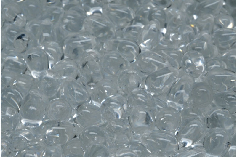 Drop Beads, Crystal (00030), Glass, Czech Republic