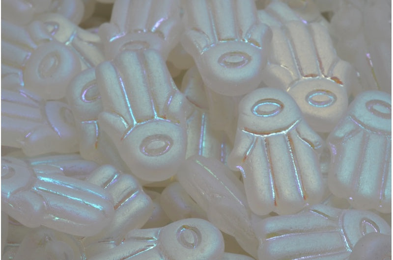 ハムサハンドビーズ、クリスタルマットABフル(2Xサイド)(00030-84100-28703)、ガラス、チェコ共和国