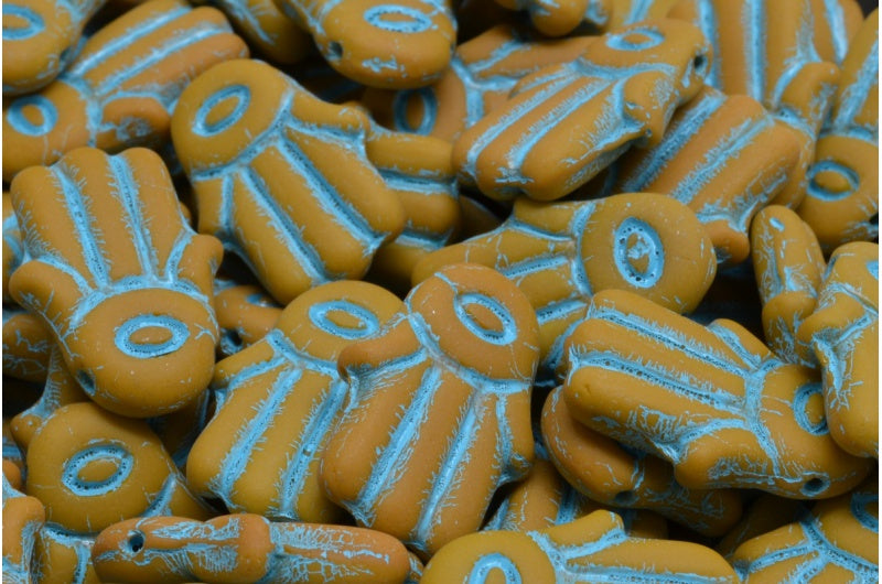 Hamsa 手珠,13740 淡蓝色内衬哑光 (13740-54308-84100),玻璃,捷克共和国