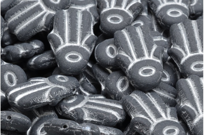 Hamsa 手珠,黑色赤铁矿 54381 (23980-14400-54381),玻璃,捷克共和国