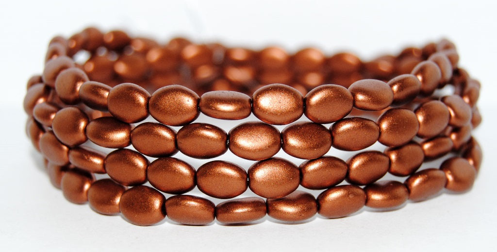 Oval Pressed Glass Beads, 2301750 (2301750), Glass, Czech Republic