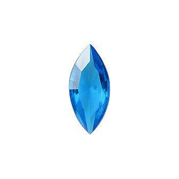 Navette Faceted Pointed Back (Doublets) Crystal Glass Stone, Blue 11 Transparent (60040), Czech Republic