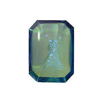 Octagon Cabochons Pointed Back Crystal Glass Stone, Blue 15 Mexico Opals (Mex-30), Czech Republic