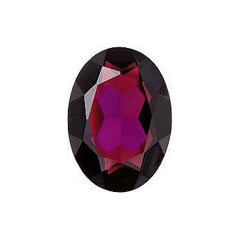 Oval Faceted Pointed Back (Doublets) Crystal Glass Stone, Violet 9 Transparent With Ab (20080-Abb), Czech Republic