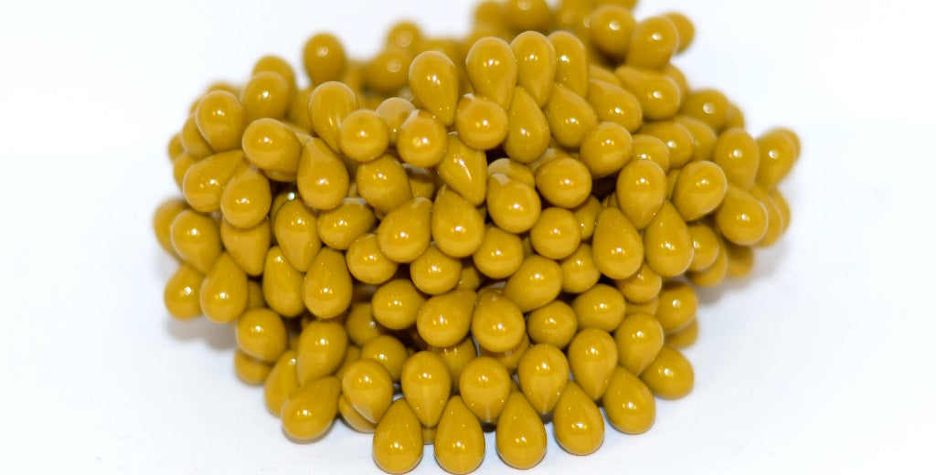 Pear Drop Pressed Glass Beads, 13740 (13740), Glass, Czech Republic