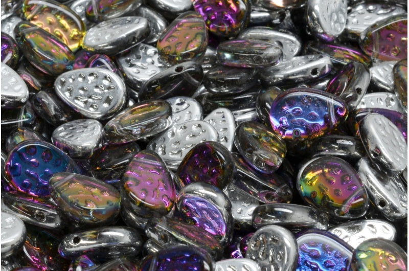 フラット ドッティ ティアドロップ ビーズ、クリスタル 29536 (00030-29536)、ガラス、チェコ共和国