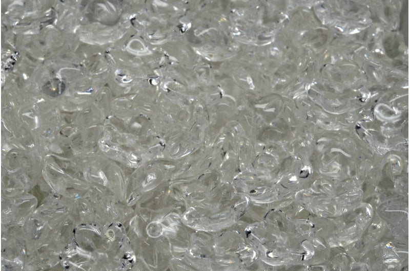 Flower Cup Beads, Crystal (00030), Glass, Czech Republic