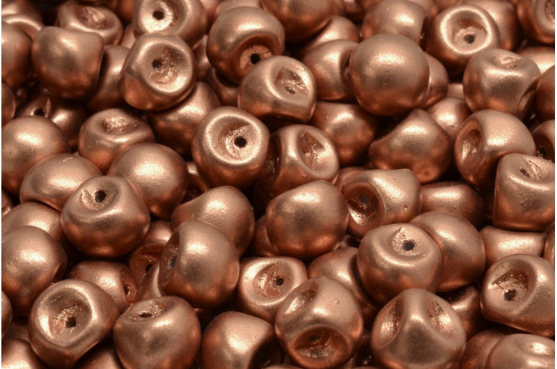 Mushroom Button Beads, Crystal Light Vintage Copper (00030-01770), Glass, Czech Republic